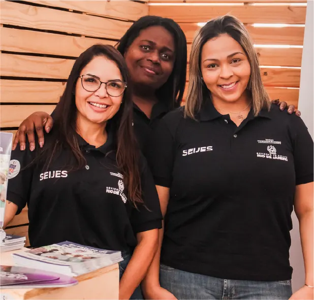 Expositoras no estande