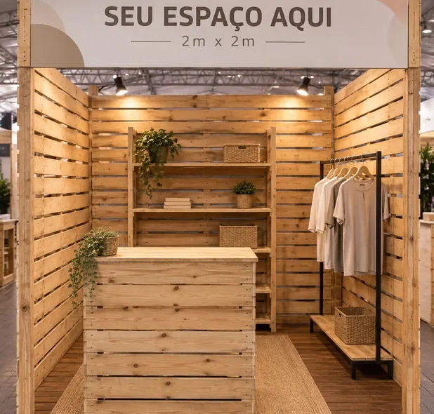 Stand palete 2x2 da Expo Vila Abraão